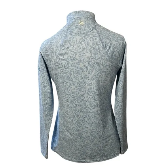 Peter Millar Printed Raglan Sleeve Perth Layer Quarter Zip - Medium - Picture 3 of 8